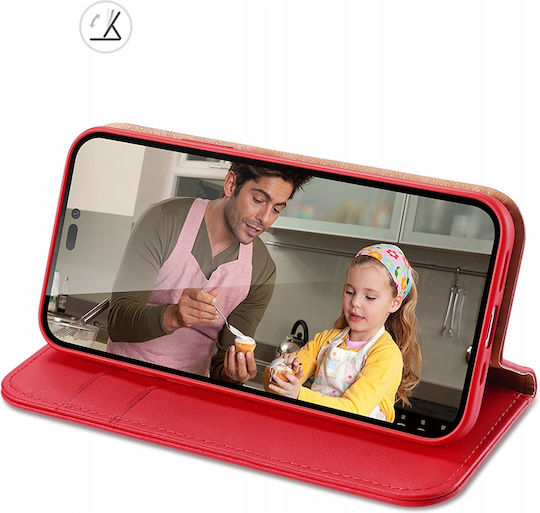 Dux Ducis Hivo Brieftasche Leder Rot (iPhone 14 Pro)