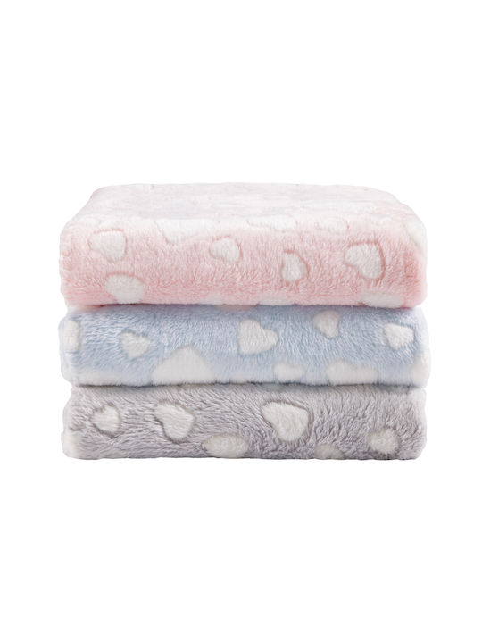Das Home Blanket Nursery Swaddling Blankets Fleece Gray Light Grey 75x100cm