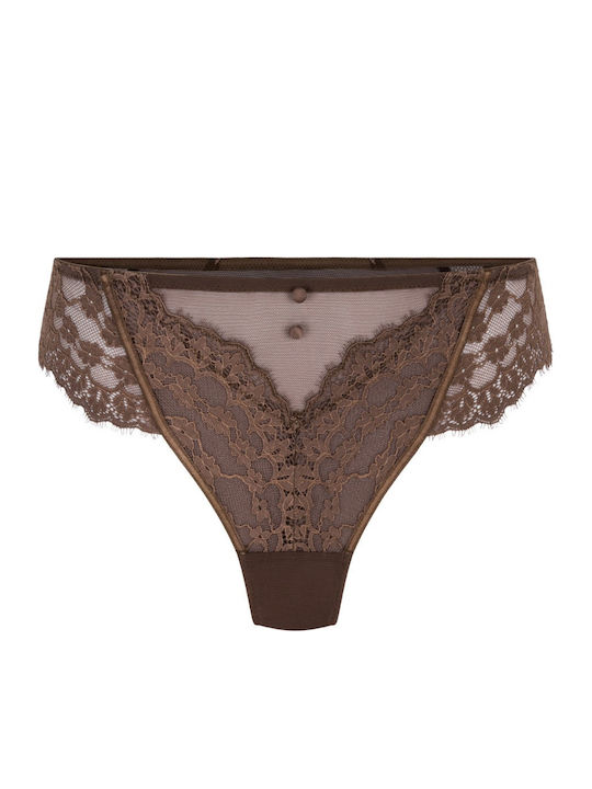 Daisy Women's String with Lace Purple
