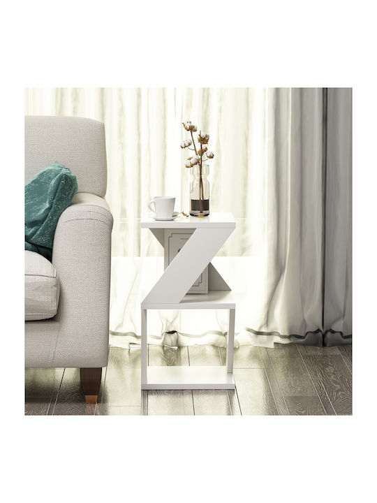 Rotund Măsuță auxiliară Albeni White L30xW30xH50cm.