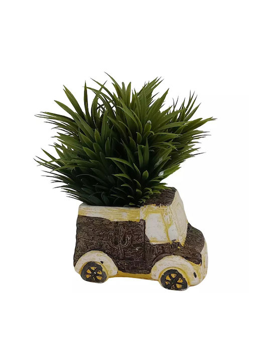 Artificial Plant Ceramic Pot Car – Small Decorative Planter