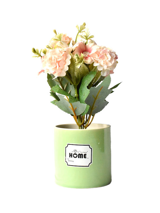 Buchet de Flori Artificiale în Ghiveci Portocaliu "acasă"