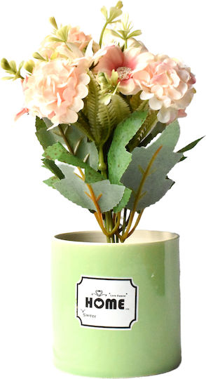 Artificial Flower Bouquet Orange Pot "home"