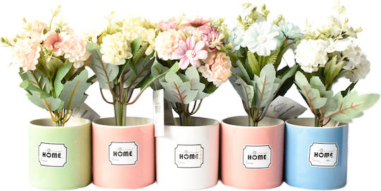 Artificial Flower Bouquet Orange Pot "home"