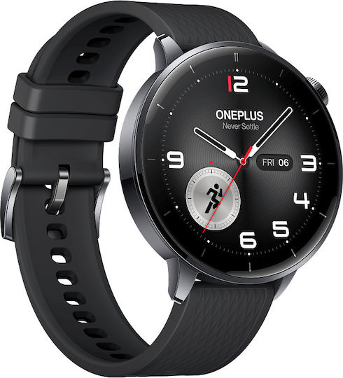 OnePlus Watch 3 43mm Stainless Steel 43mm Waterproof with Heart Rate Monitor (Black Steel)
