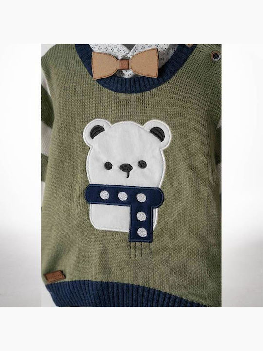 Kinder-Set mit Hose Winter 5Stück Khaki