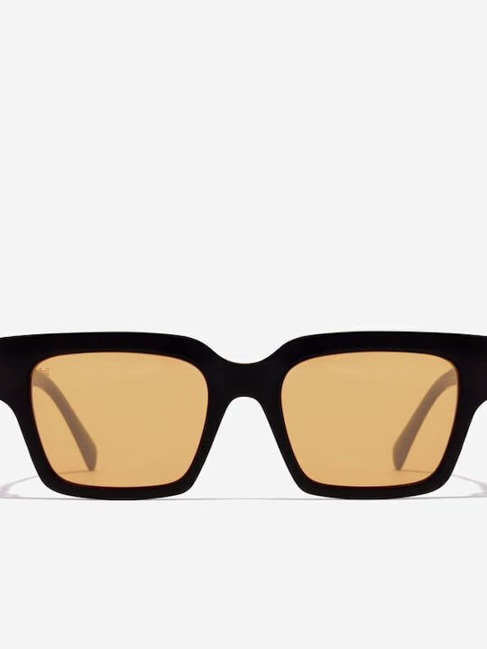 Hawkers Unisex Sunglasses with Black Plastic Frame and Orange Lens