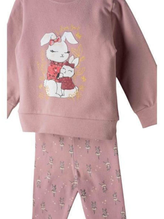 Kinder-Set mit Leggings Winter 2Stück Pink