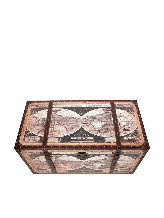 Keskor Wooden Decorative Trunk Brown 80x41x41cm