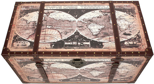 Keskor Wooden Decorative Trunk Brown 80x41x41cm