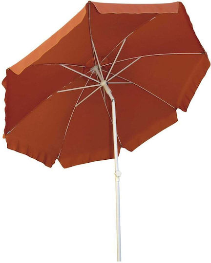 Campus Folding Beach Umbrella Diameter 2m with UV Protection and Air Vent Orange