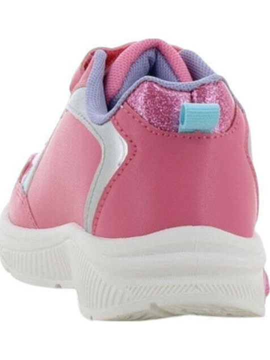 Παιδικά Sneakers Ανατομικά με Σκρατς & Φωτάκια Φούξια