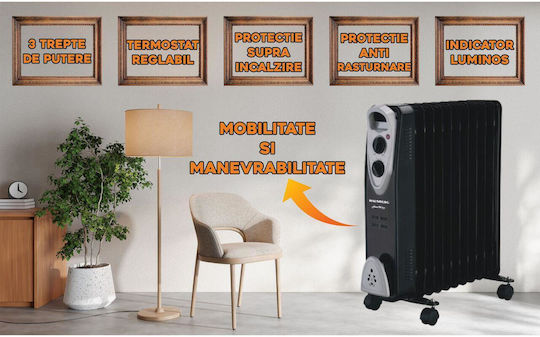 Hausberg HB8913NG Καλοριφέρ Λαδιού με 13 Φέτες 2500W