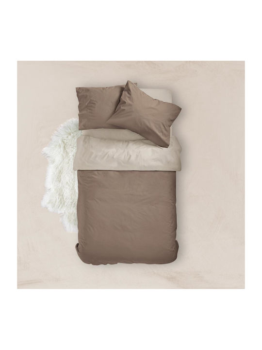Borea Duvet Cover Cotton Queen 220x240 Petrol-yellow
