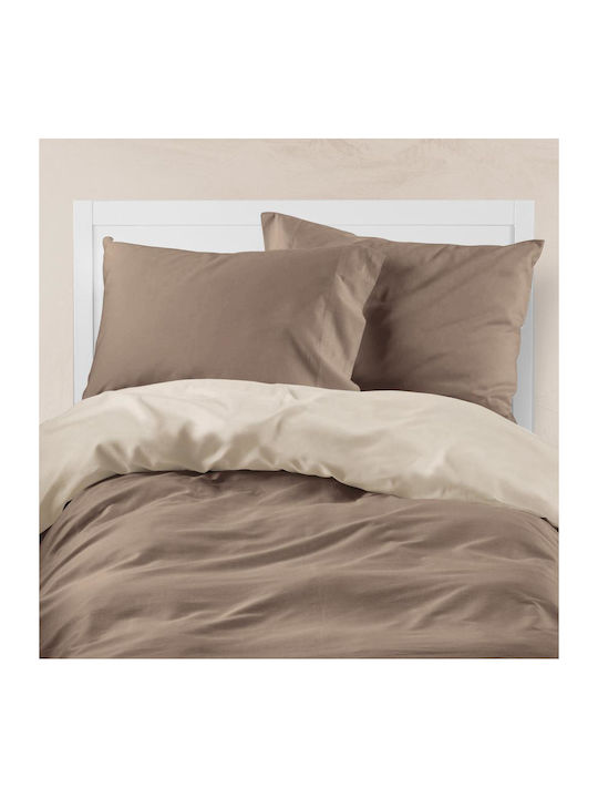 Borea Duvet Cover Cotton Queen 220x240 Petrol-yellow