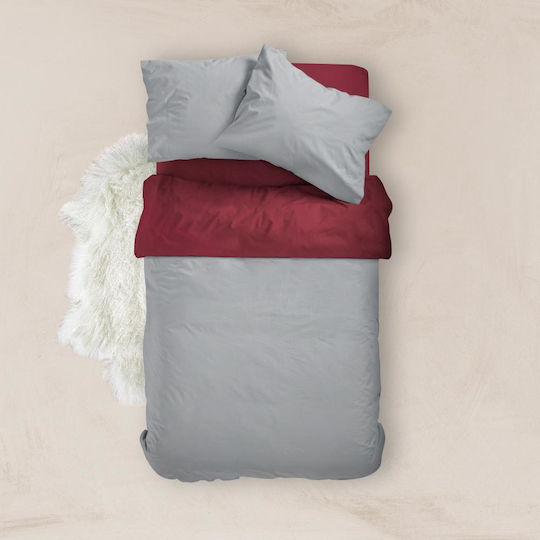 Borea Duvet Cover Cotton Queen 220x240 Petrol-yellow