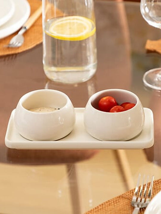 Secret de Gourmet Ορντεβιέρα Λευκή Π10xΜ20xΥ6.5cm 3τμχ