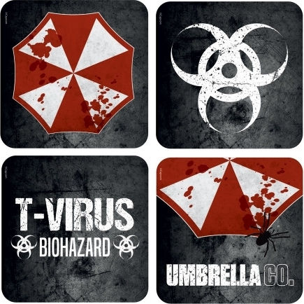 Half Moon Bay Σουβέρ from Φελλό Resident Evil-Umbrella Untersetzer Kork 4Stück