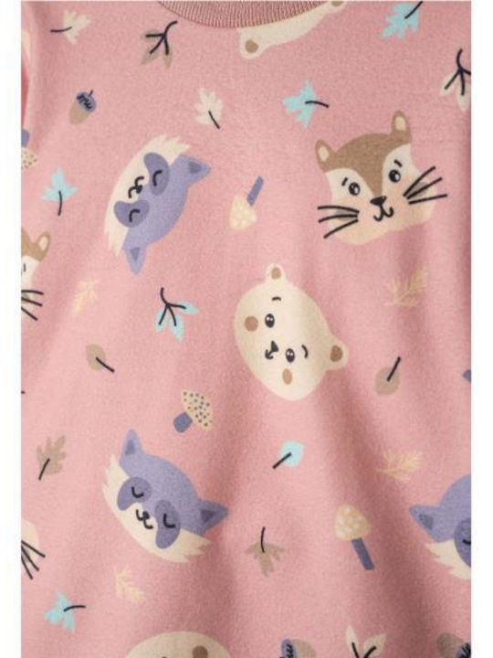 Evita Kids' Pajamas Winter Cotton Pink Evita Kids' Pajamas Winter Cotton Pink