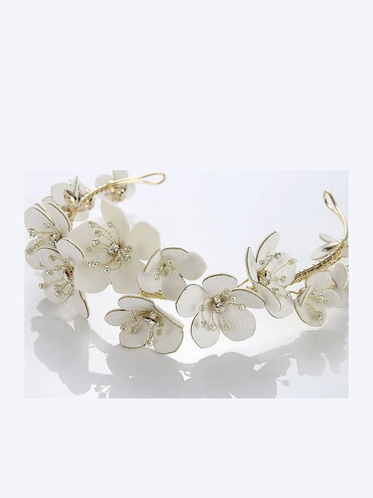 Marina Handmade Leather Floral Bridal Crown