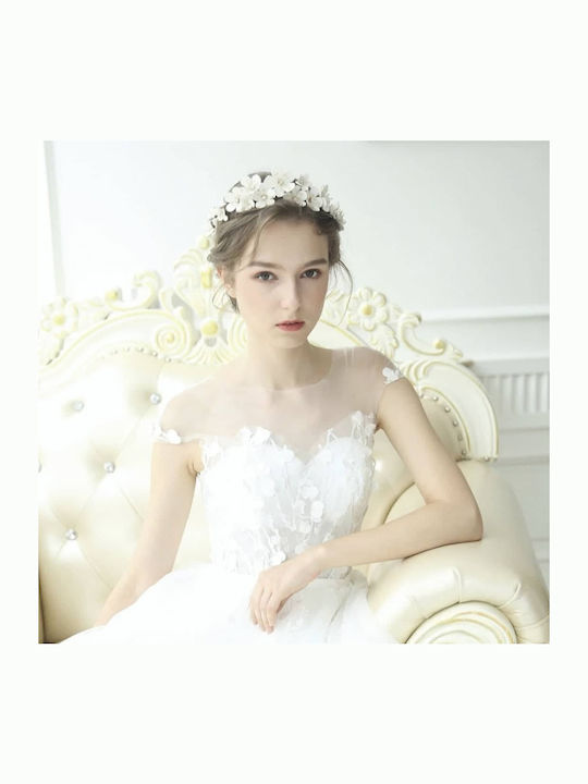 Marina Handmade Leather Floral Bridal Crown