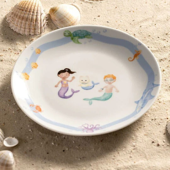 Leonardo Plate Shallow made of Porcelain Light Blue 3pcs