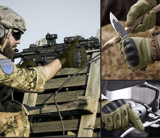 Tactical Touch Gloves Trizand L Khaki – Reinforced Sports Gloves Outdoor Activities 45p