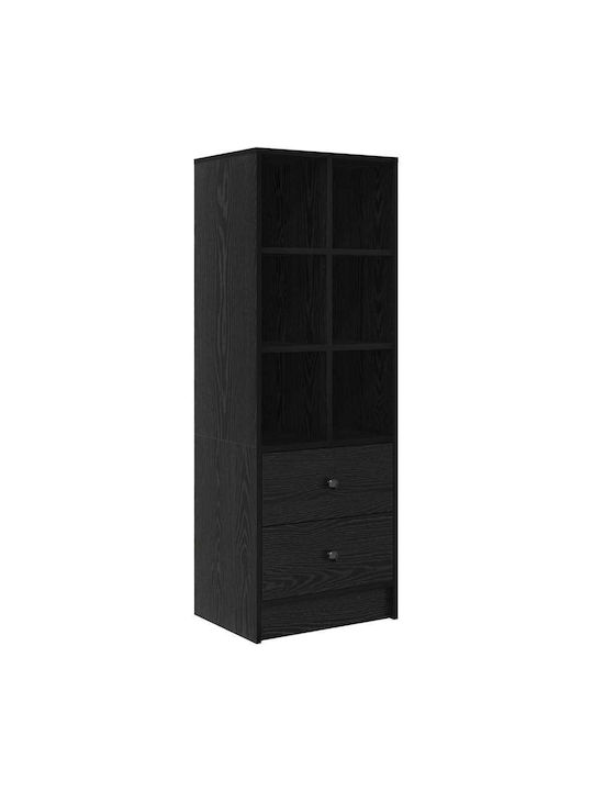 Ντουλάπι Γραφείου Ξύλινο Μαύρη Δρυς 45.5x34x127cm