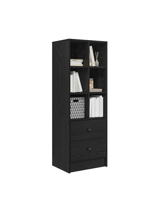 Ντουλάπι Γραφείου Ξύλινο Μαύρη Δρυς 45.5x34x127cm