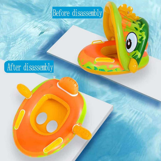 Σωσίβιο Swimtrainer με Σκίαστρο Κίτρινο Παιδικό Δράκος