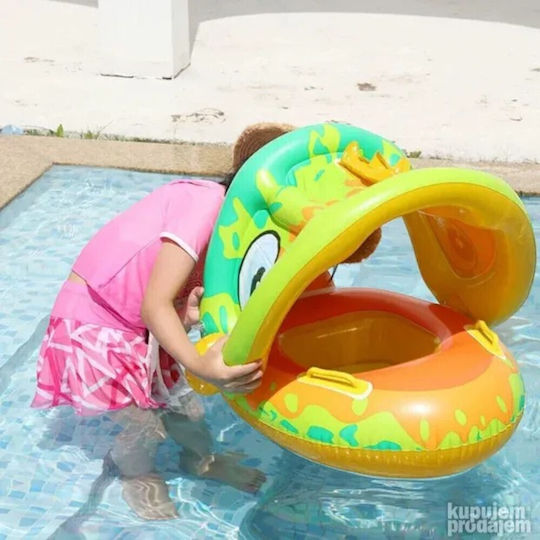 Σωσίβιο Swimtrainer με Σκίαστρο Κίτρινο Παιδικό Δράκος