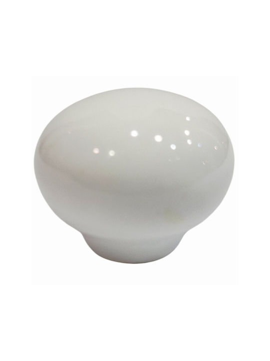 Premier Antic Buton Mobilier din Porțelan White 31mm (Distanța între Centre 31mm) 11999-000-ARG1 1buc