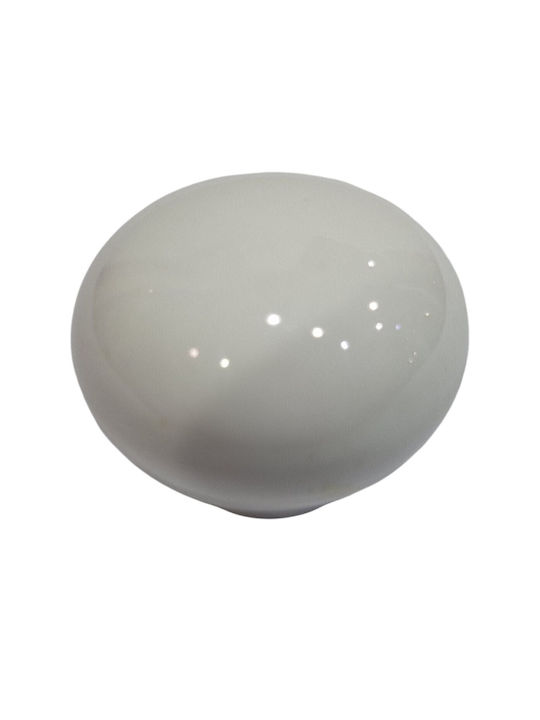 Premier Antique Knob Furniture made of Porcelain White 31mm (Center Distance 31mm) 11999-000-ARG1 1pcs