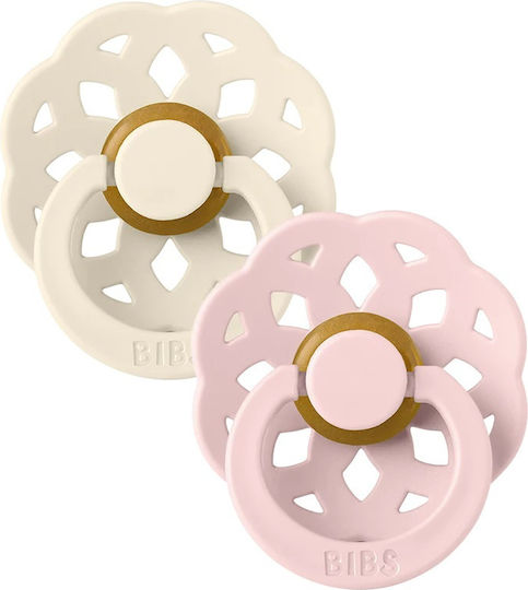 Bibs Boheme Πιπίλες Καουτσούκ Ivory/Blossom για 6+ μηνών 2τμχ