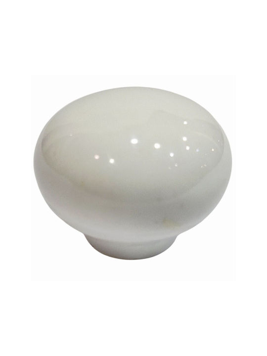 Premier Antique Knob Furniture made of Porcelain White 31mm (Center Distance 31mm) 11999-000-ARG1 1pcs