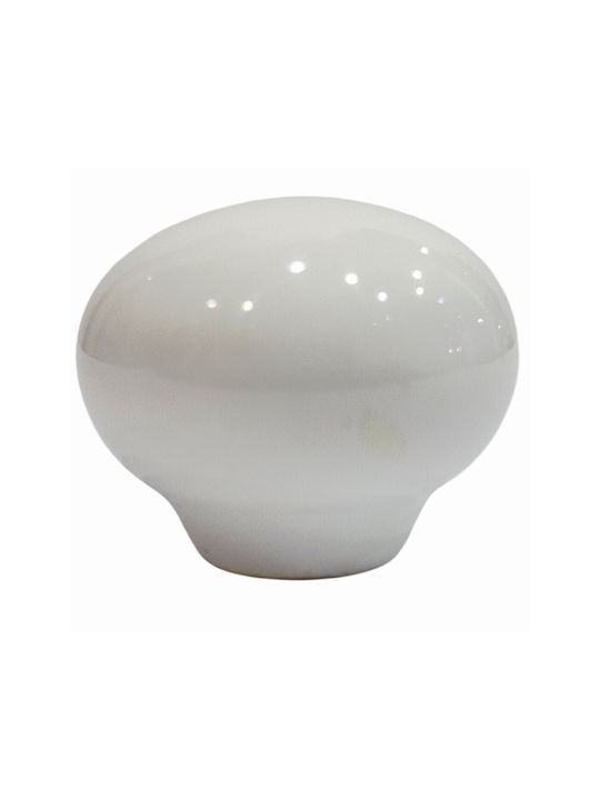 Premier Antique Knob Furniture made of Porcelain White 31mm (Center Distance 31mm) 11999-000-ARG1 1pcs