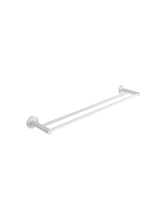 Verdi Sigma Ράγα Μπάνιου Διπλή Επιτοίχια με Βίδες ​40x4.4cm Λευκή