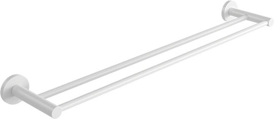 Verdi Sigma Double Wall-Mounted Bathroom Rail ​40x4.4cm White