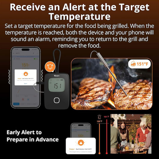 Sonoff Digital BBQ Thermometer with Probe and Bluetooth +20°C / +20°C
