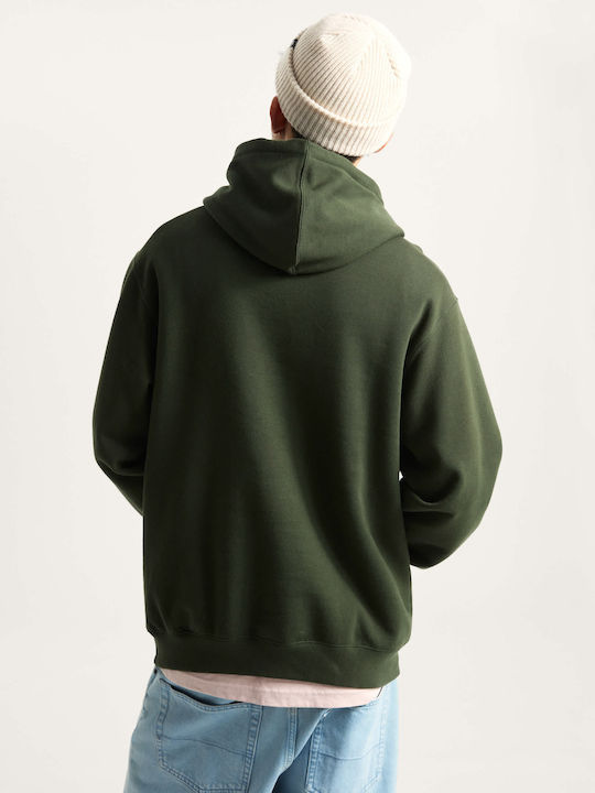Vans Left Chest Φούτερ Πράσινο με Κουκούλα
