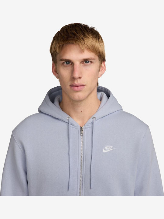 Club Cardigan With Blue Hood