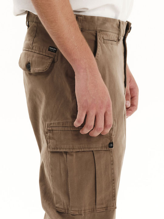 Trousers Cargo Elastic in Regular Fit Beige