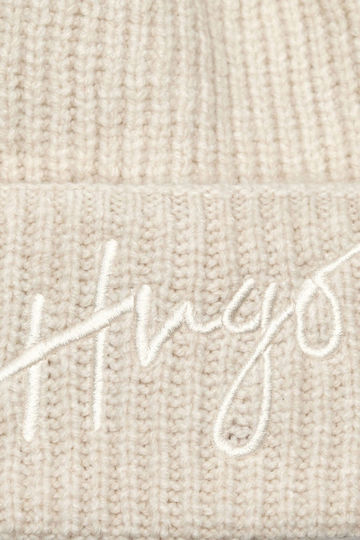 Beanie Masculin Căciulă Tricotat în culoarea Ecru