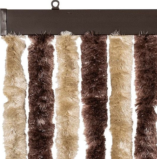 vidaXL Türvorhang Beige-Light Brown 100x220cm 240572