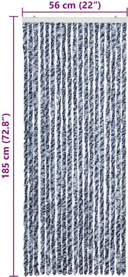vidaXL 56 x 185 cm aus Chenille Türvorhang Blau 56x185cm 284273