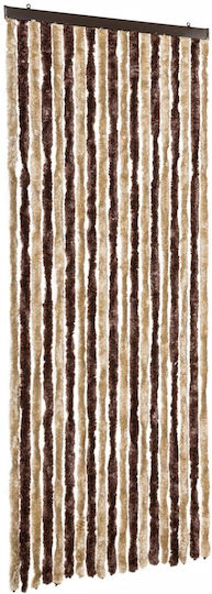 vidaXL 56x185 cm from Chenille Fabric Door Curtain Beige 56x185cm 284272