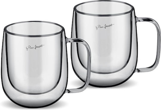 Lamart Set Tassen Kaffee Glas Transparent 250ml 2Stück