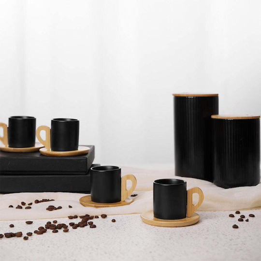 InTheBox Σετ Φλιτζάνια Espresso από Πορσελάνη Μαύρα 6τμχ 5208019123863