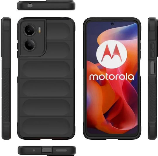 Techsuit Shield Back Cover Silicone Black (Motorola Moto G05, Motorola E15)