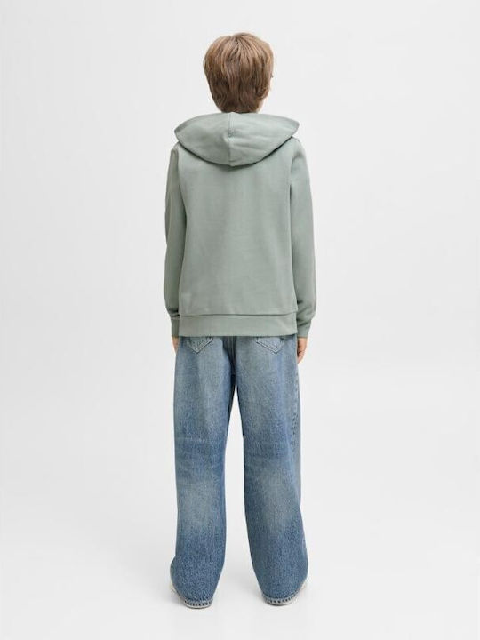 Kids Sweatshirt with Hood and Pockets Green